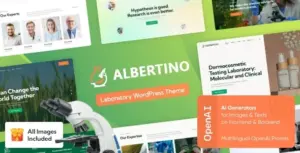 Albertino – Science Laboratory Research & Technology WordPress Theme