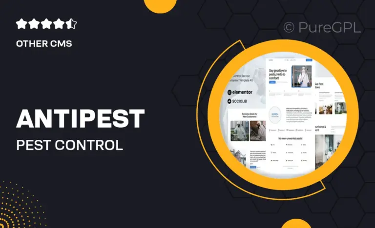 antipest pest control service elementor template kit