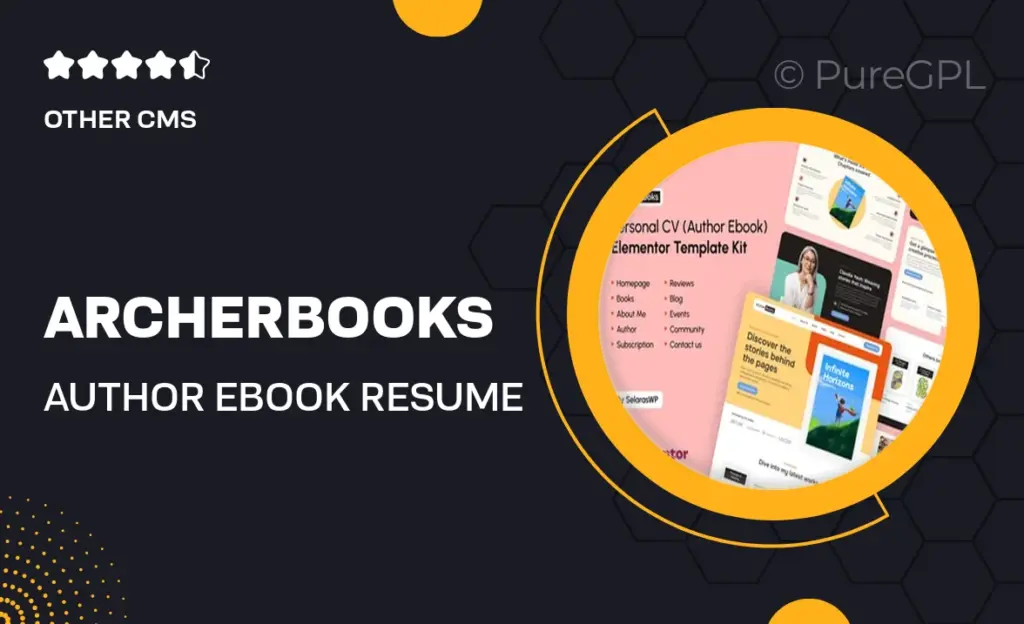ArcherBooks – Author & eBook Resume Elementor Pro Template Kit 55 ArcherBooks – Author & eBook Resume Elementor Pro Template Kit