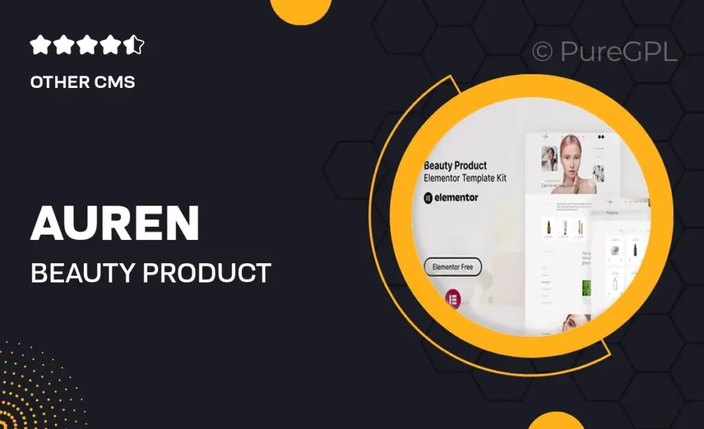 Auren – Beauty Product Elementor Template Kit 15 Auren – Beauty Product Elementor Template Kit