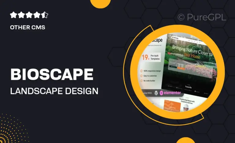 bioscape landscape design home decoration elementor template kit