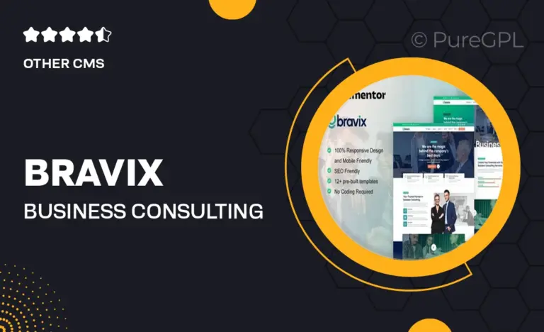 bravix business consulting elementor pro template kit