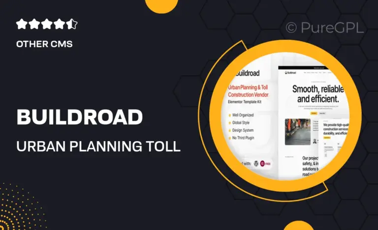 buildroad urban planning toll contractor elementor template kit