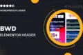 BWD Elementor Header Addon For WordPress