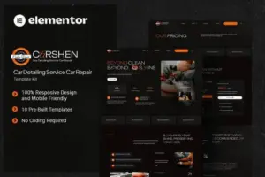 Carshen – Car Detailing Service Car Repair Elementor Template Kit