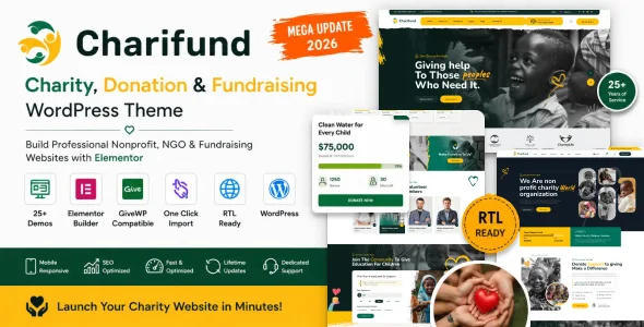 ChariFund – Charity & Donation Foundation WordPress Theme Multipurpose