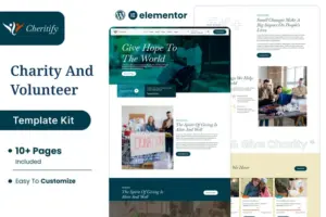 Charitify – Nonprofit Charity & Donation Elementor Template Kit
