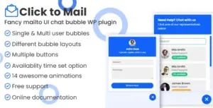 Click to Mail – Fancy Mailto UI Chat Bubbles WordPress Plugin