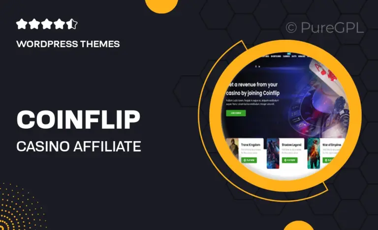coinflip casino affiliate gambling wordpress theme