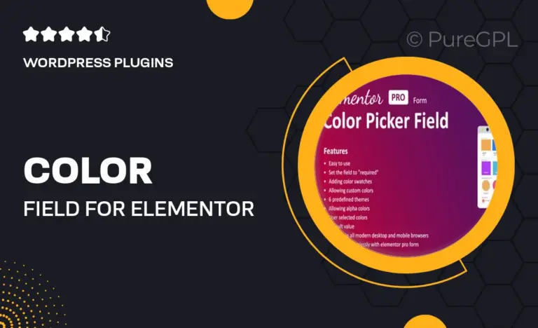 color field for elementor form
