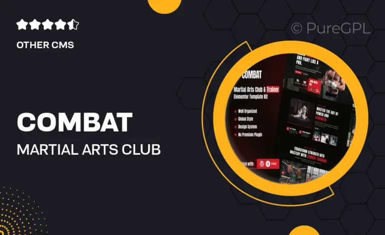 combat martial arts club trainer elementor template kit