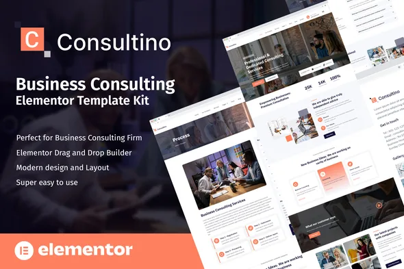 consultino business consulting elementor template kit 1