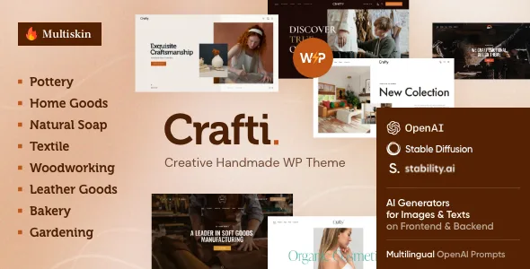 Crafti – Creative Handmade WordPress Theme