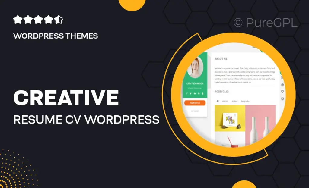 Creative Resume & CV WordPress Theme 37 Creative Resume & CV WordPress Theme