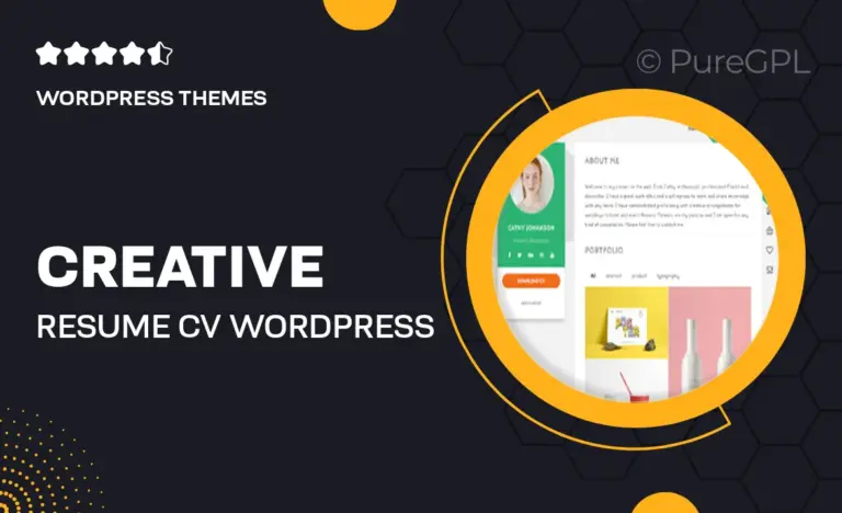 creative resume cv wordpress theme