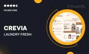 Crevia – Laundry & Fresh Clothing Elementor Template Kit