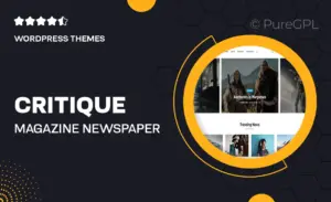 Critique – Magazine, Newspaper & Review WordPress Theme
