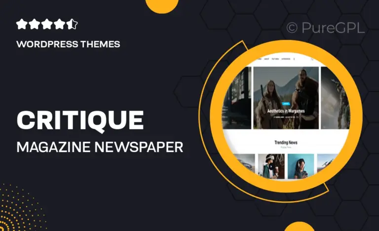 critique magazine newspaper review wordpress theme