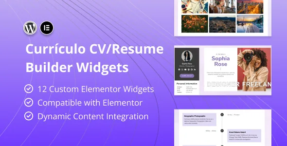 curriculo cvresume builder elementor widgets