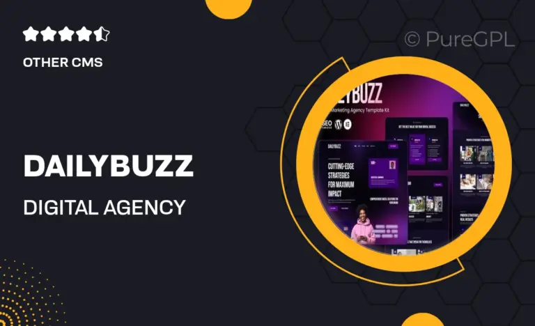 dailybuzz digital agency elememtor template kit
