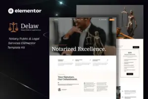 Delaw – Notary Public & Legal Services Elementor Template Kit