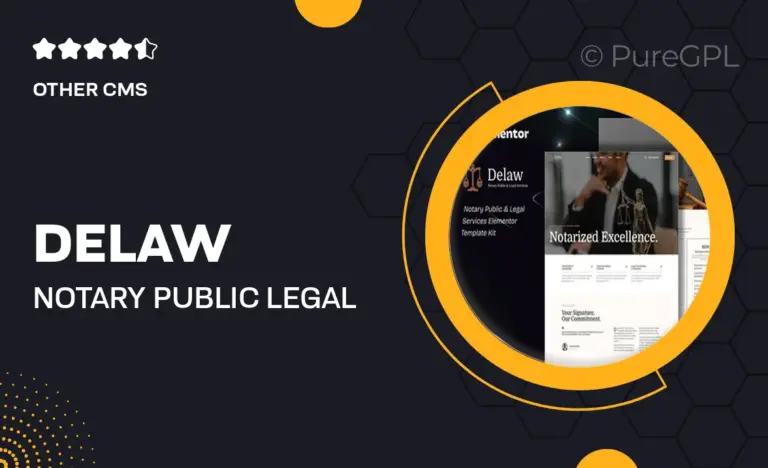delaw notary public legal services elementor template kit