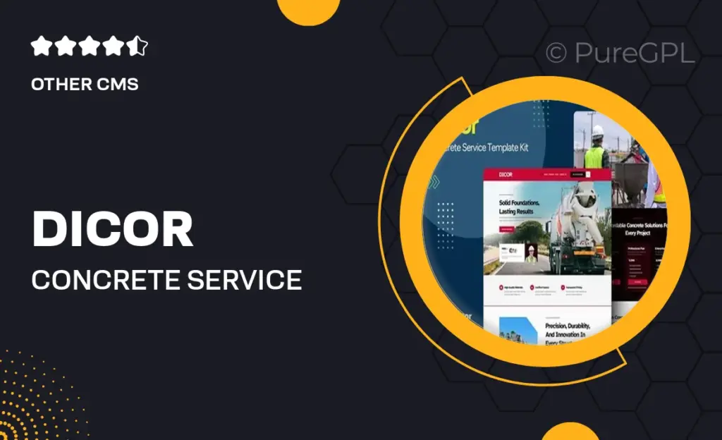 Dicor – Concrete Service Elementor Template Kit 57 Dicor – Concrete Service Elementor Template Kit