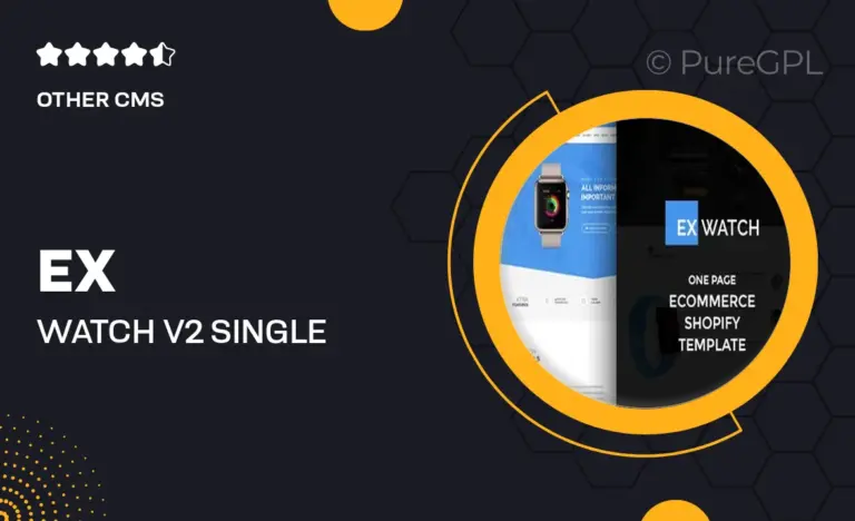 ex watch v 2 single product ecommerce shopify theme