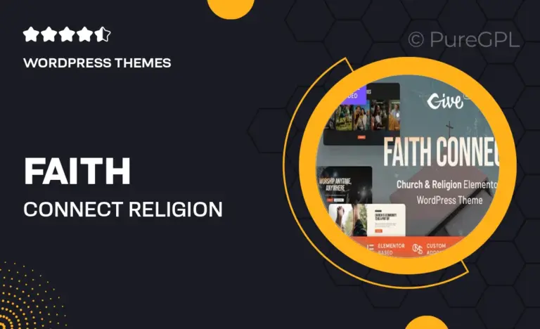 faith connect religion church wordpress theme