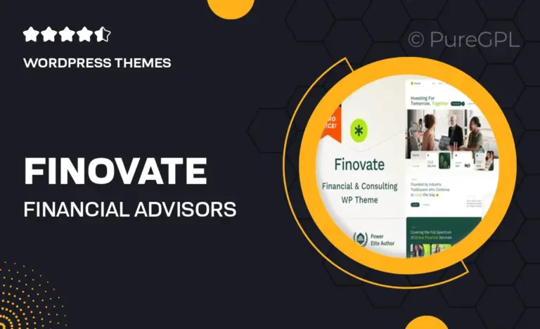 finovate financial advisors business consulting wordpress theme