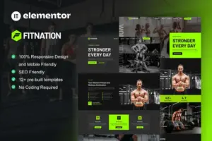 FitNation – Gym & Fitness Elementor Template Kit