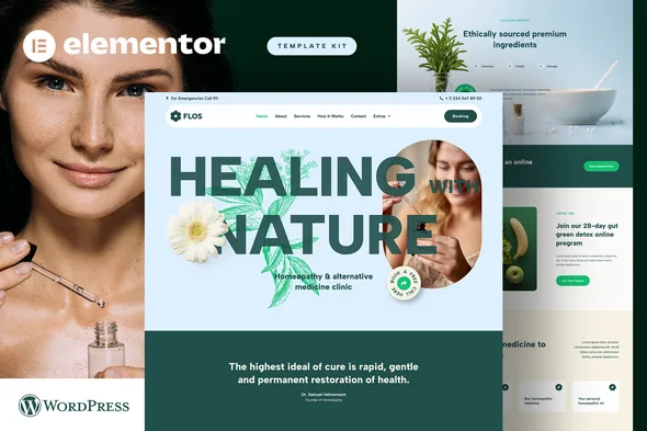 flos alternative medicine holistic health elementor template kit 1