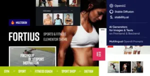 Fortius – Sports & Fitness Elementor WordPress Theme