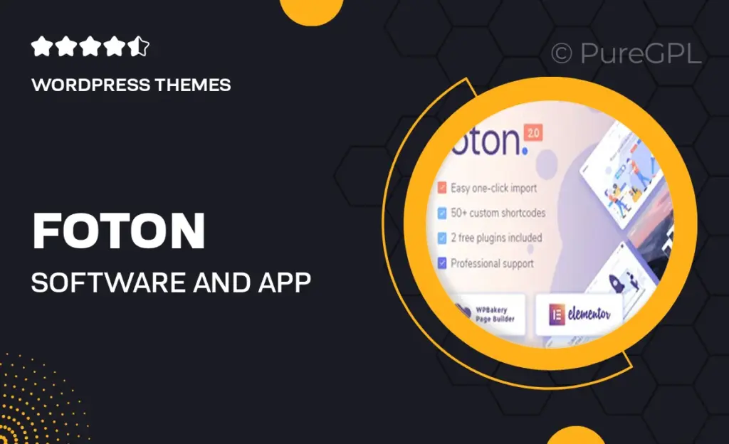Foton – Software and App Landing Page Theme 60 Foton – Software and App Landing Page Theme