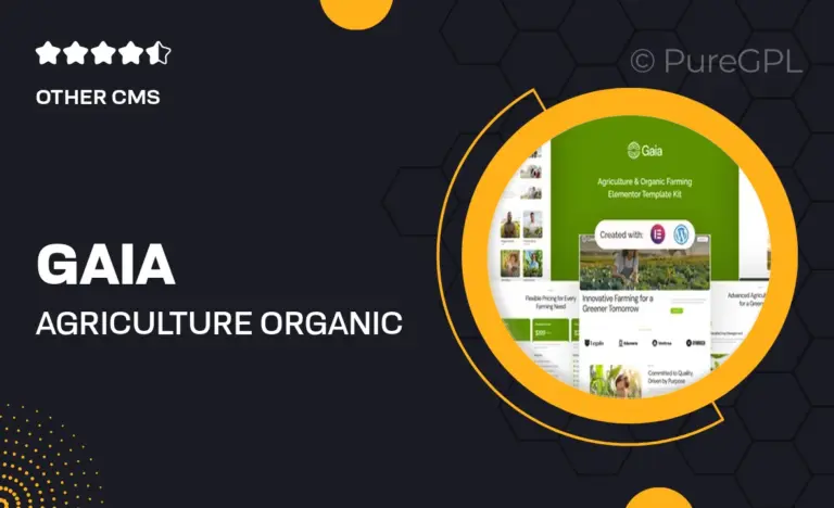 gaia agriculture organic farming elementor template kit