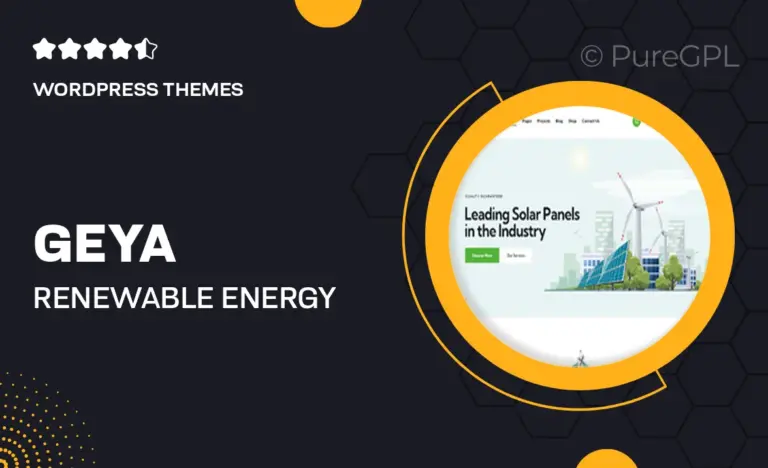 geya renewable energy ecology protection wordpress theme