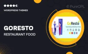 GoResto – Restaurant Food Delivery WordPress Theme
