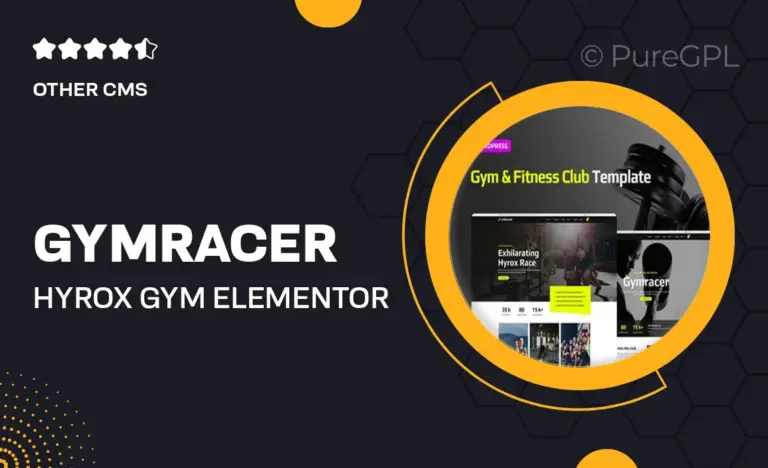 gymracer hyrox gym elementor pro template kit