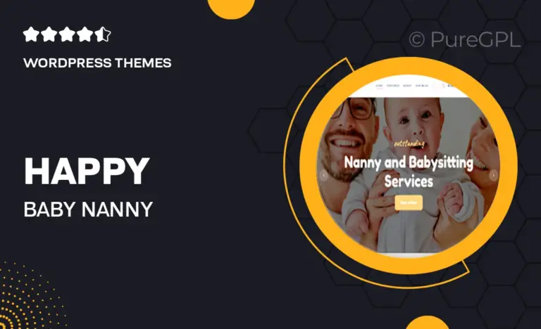 happy baby nanny babysitting services children wordpress theme