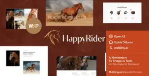 Happy Rider – Horse School & Equestrian Center WordPress Theme