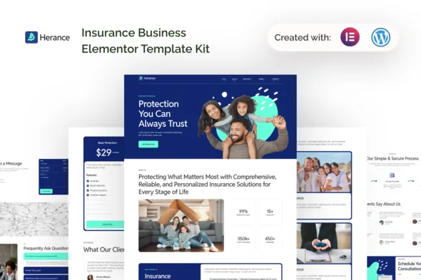 herance insurance company elementor template kit 1