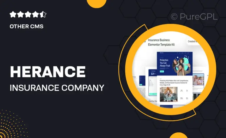 herance insurance company elementor template kit