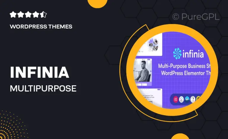 infinia multipurpose business startup wordpress elementor theme