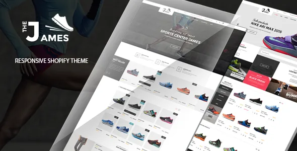 james responsive shoes shopify theme sectioned 1