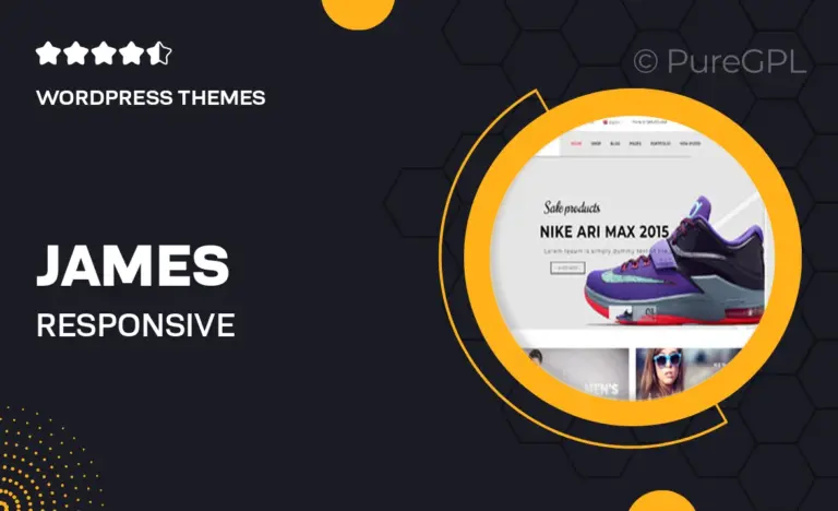 james responsive woocommerce shoes theme
