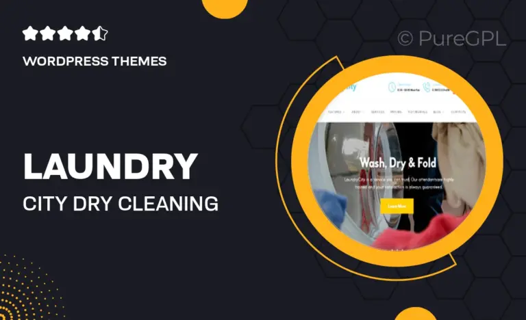 laundry city dry cleaning services wordpress theme