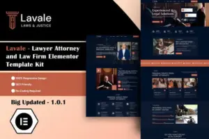 Lavale – Lawyer Attorney and Law Firm Elementor Template Kit