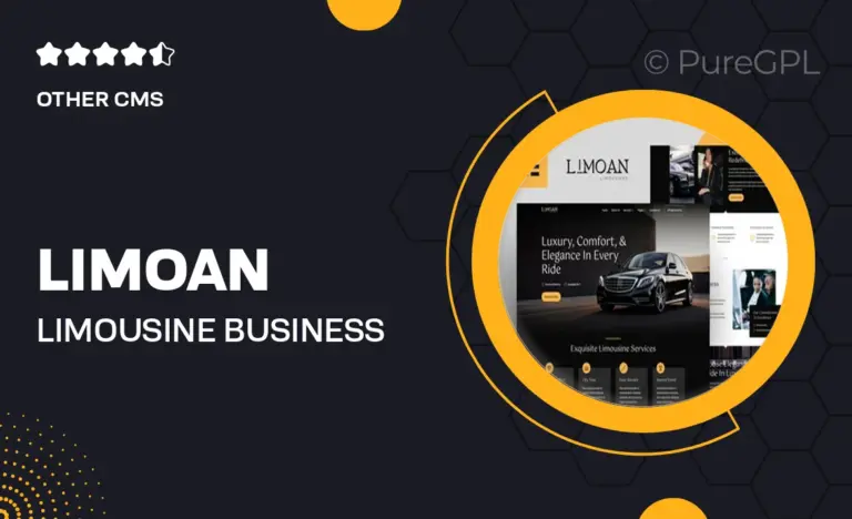limoan limousine business elementor template kit