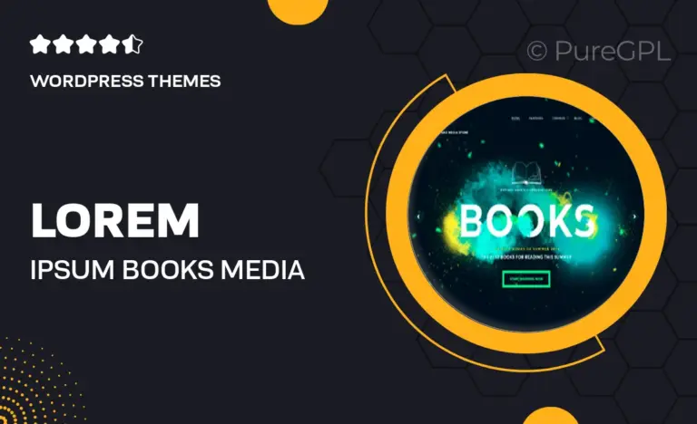 lorem ipsum books media store wordpress theme