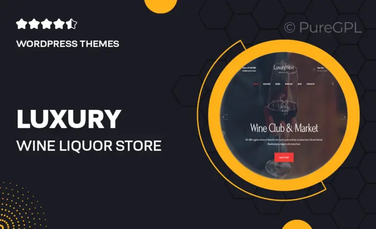 luxury wine liquor store vineyard wordpress theme shop
